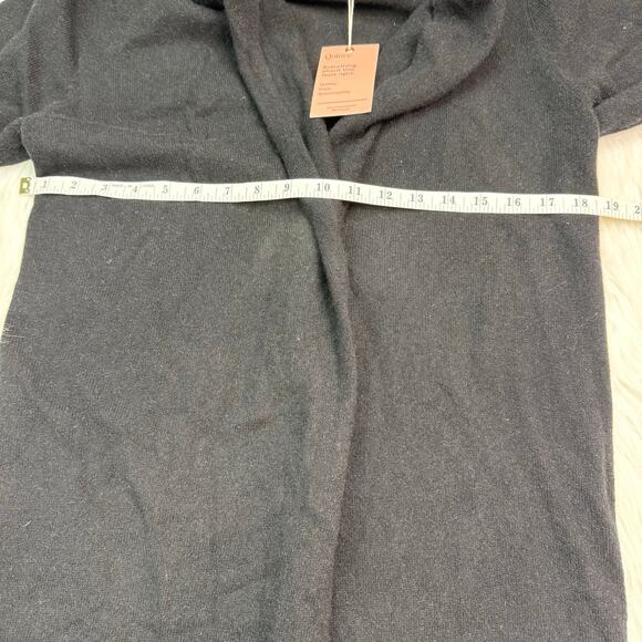 Quince Mongolian Cashmere Duster Cardigan Sweater Black Size M NWT Luxury - Picture 9 of 12
